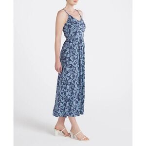 MARKET & SPRUCE Mira Tropical Hibiscus Spaghetti Strap‎ Maxi Dress Size Small